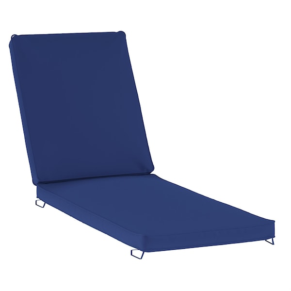 Flash Furniture Lyra Commercial Grade Water-Resistant, 72 x 21 x 3 Inch Outdoor Chaise Lounge Patio Cushion, Navy LTS-CUSHION-3-NV-GG - main